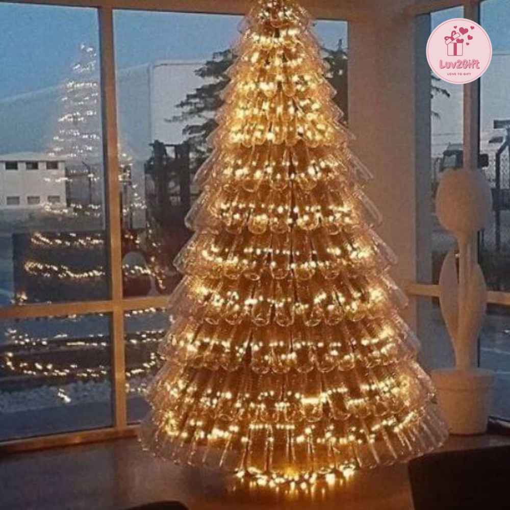 Cây thông noel bằng dây kim tuyến