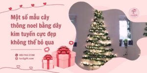 Cây thông noel bằng dây kim tuyến