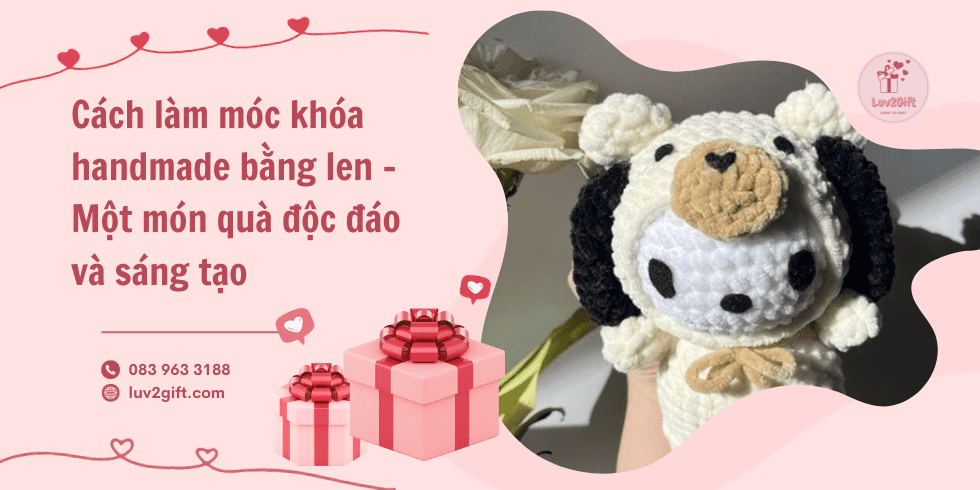 Cách làm móc khóa handmade bằng len