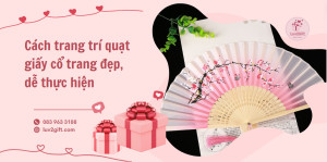 trang trí quạt giấy cổ trang