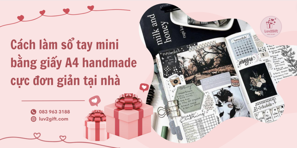 Cách làm sổ tay mini bằng giấy A4 handmade cực đơn giản tại nhà